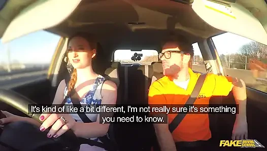 Fake Driving School - Hot Redheads Dirty Secret: Outdoor Blowjobs and Big Tits Worship