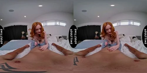UP CLOSE VR - Scarlet Skies Redhead In Lingerie Teases Then Takes Hard Pov Vr Fuck