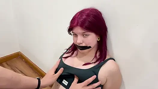 I came on the face of a slut tied up with duct tape