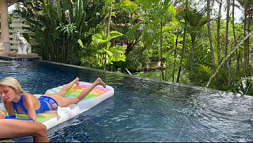 Backstage spying outdoor oral sex from real amateur couple