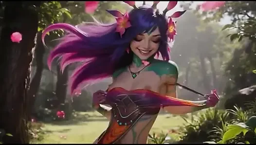Horny Neeko in the Forest Bikini and Facial Cum