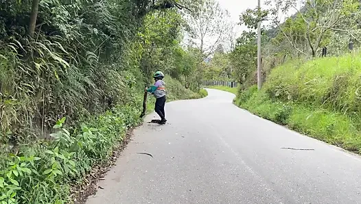 on the way out with my neighbor and she lent me her vagina