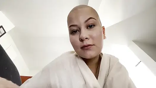 You Can Feel My Breath. Bald Girl Vilu Vidish Extremely Close Sucks Cockhead Dry Til Cum Hands Free