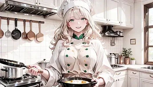 Sexy Housewife Chef Can’t Hold Back After Cooking! Takes Off Apron for Wild Bedroom Cowgirl Orgasm