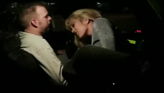 Horny Blonde MILF Rides Passionately in Car and Couch