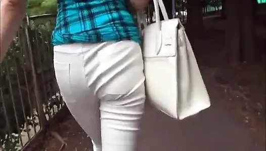 Part1 - Tight Pants Obsession. Curvy Beauty Drives Men Wild Without Undressing.