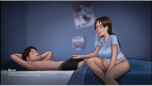 Summertime saga - gameplay - roleplay - jenny sex scenes in bedroom and dinner table