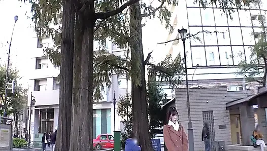 Public Plaza Kiss Addict Begs for More Keeps Kissing on the Move Then Oral and Mouth Finish