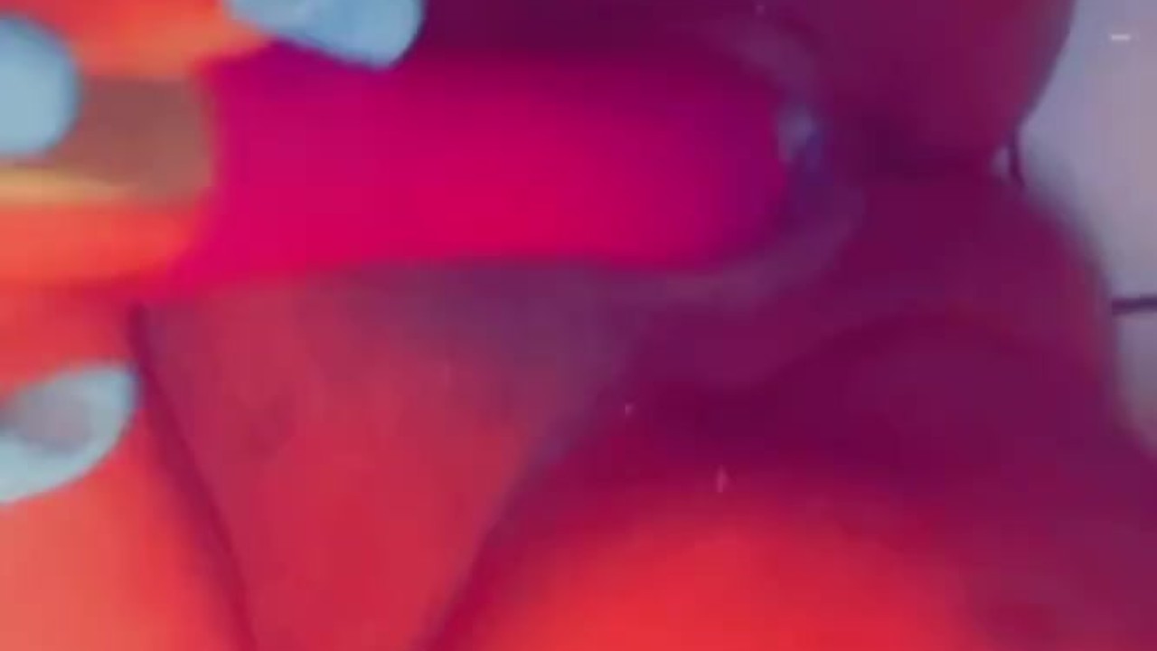 Cherry 🍒 the pornstar 💫 licking cream off a purple toy.