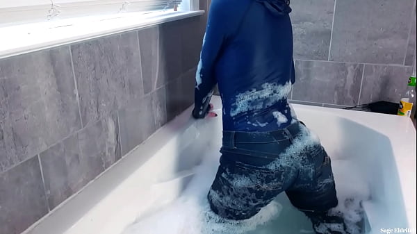 Cum with Sage Eldritch: Swimsuit & Jeans Bubble Bath