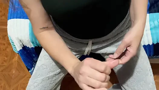 I grab your cock and talk dirty to you so you cum really good.