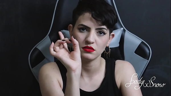 JOI - Guided Handjob with Strapon/ Pegging - Lady Snow Brazil (complete in RED)