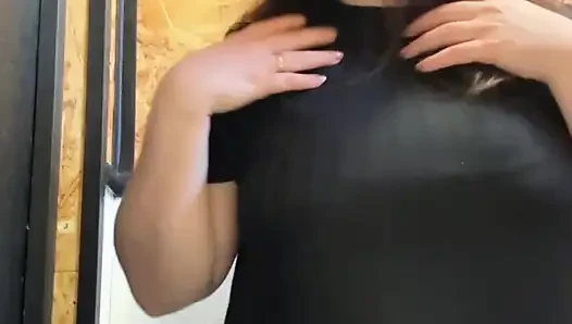 My full naked risky public bathroom masturbation