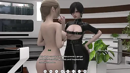 He plays by placing his penis against her breasts. gameplay