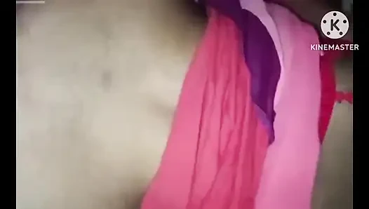 Beautiful Indian Village Aunty Hot Romance Big Boobs Press and Pussy Fucking on the Bed