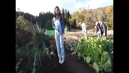 Wild Outdoor Gangbang Creampie with Horny Asian Babe