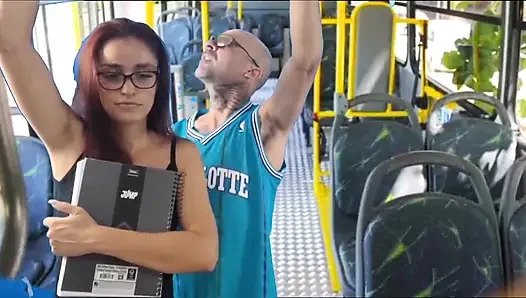 Pervert Penetrates College Student From Behind on the Bus in Public!