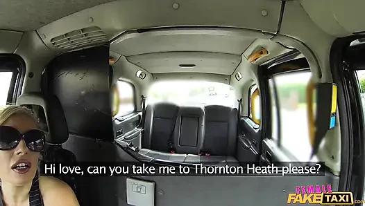 Female Fake Taxi- Hot Sweaty BBC Pays Taxi Fare and Leaves Big Tip