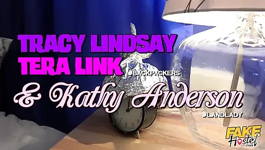 Fake Hostel - Small Tit Blonde Kathy Anderson Faces off a Peeping Guest Tracy Then Joins 3some with Pussy Licking & Face