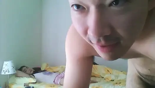 Submissive Chinese Slut Sucks My Dick and Swallows My Cum