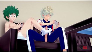 My Hero Academia Yaoi: Bakugo and Deku's Gaming Pleasure - Asian Japanese Manga Anime Hentai Gay Porn