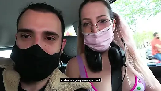 Liz Rainbow College nerd fuck, playing videos games while getting dick down,