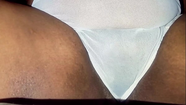 Slutty believer with big pussy cumming hot in transparent white panties