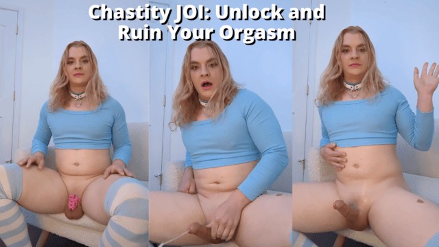 Sissy Chastity JOI - Unlock and Ruin your Orgasm with Me - full vid on LayneLovee Manyvids