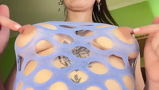 These nipples are so huge that they turned my favorite dress into a mesh