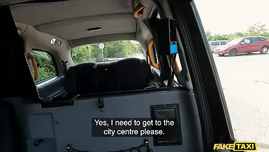 Fake Taxi - Sybil Shows off Her Short Denim Dress and Perfect Boobs