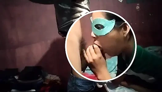 Cute slut sucks my penis