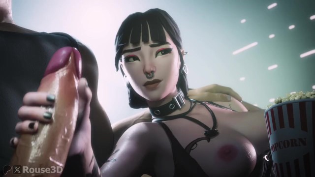 [Rouse3D] Fortnite Gothic Cosplay – Phaedra Gives a Public Handjob (3D POV Animation)