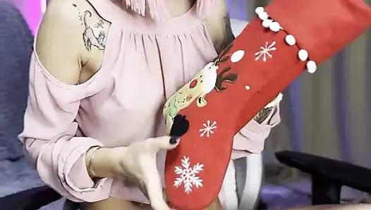Trying New Santa's Gift for My Pussy and Getting Hot Orgasm
