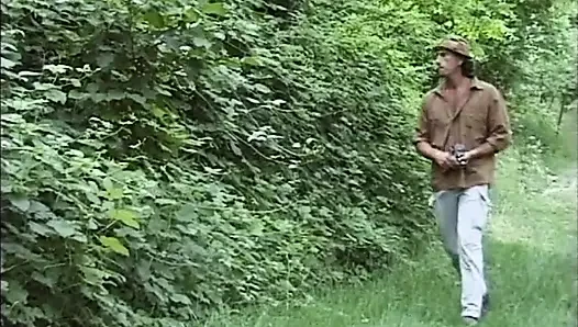 Sucking licking fingering big ass fucking in the forest