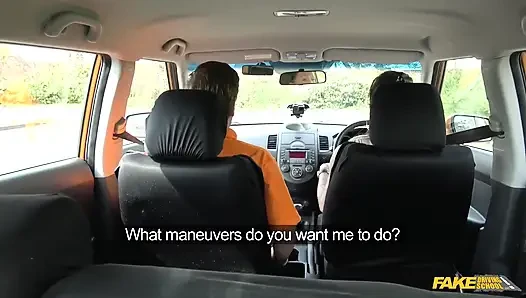 Fake Driving College - Messy Creampie and Deep Throat Blowjob Action