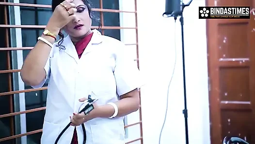 Sexy horny doctor Riya helps her patient for sex and cum out