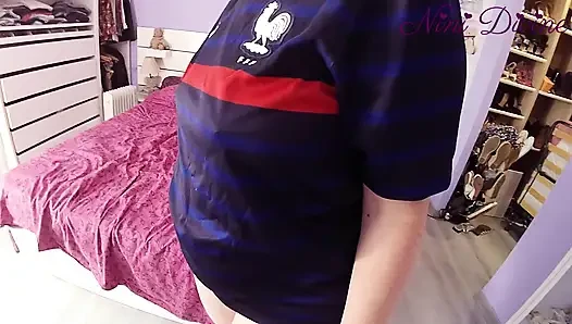 I met a horny France Football Supporter with Big Natural Tits and pro cocksucker mouth