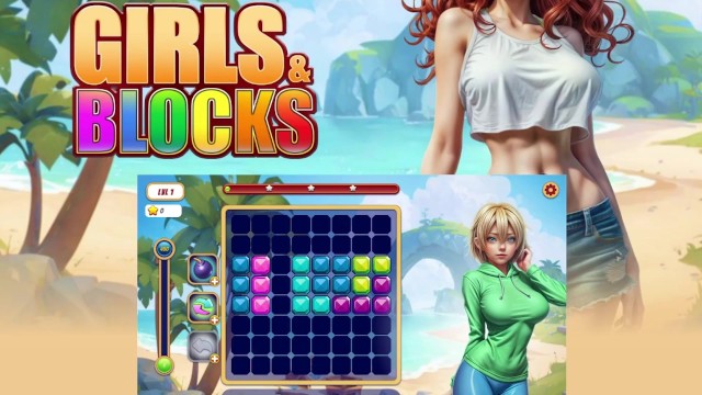 Taking rich girls clothes off with tetris