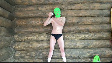 The sexy guy works out