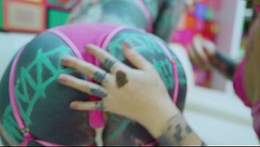 Hot Pink Lingerie Girl Girl Anal Dildo Session