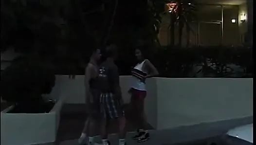 Guy licks girls pussy and he gets his asshole licked by bi guy