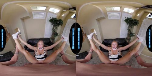 LETHAL HARDCORE VR - Busty Maid LOVELY LO Spreads Her Legs Wide For You