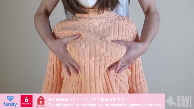 [Ultra high quality] orange knit fir fir video of round boobs marshmallow fluffy has some serious marshmallows! Japanese