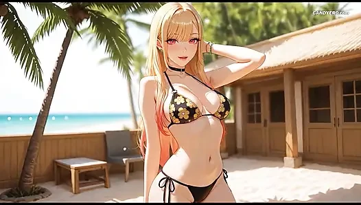 Rough Beach Romance: Marin's Private Affair (AI-Created)