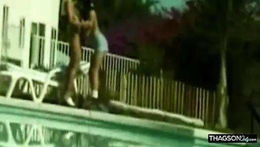 Mature Blonde Babe Stretched Wide in Outdoor Anal Action