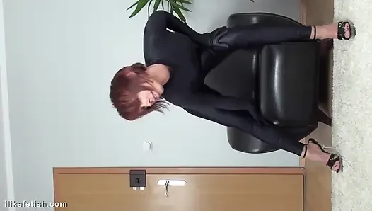 Fullbody Black Shiny Catsuit