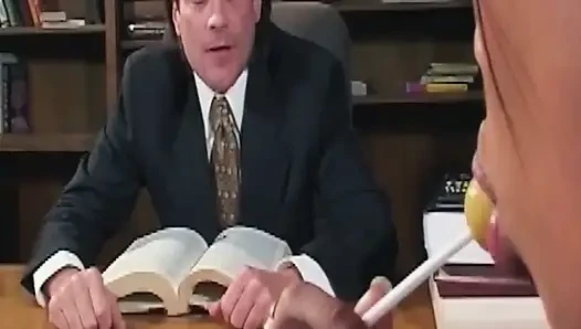 Mature Brunette MILF Pounded Hard on Office Desk