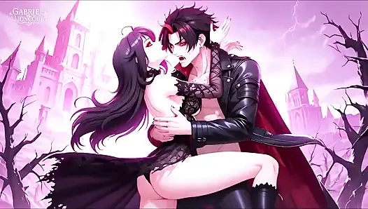 Goth Girl Bound by Vampire Lord - BDSM Monster Hentai 1