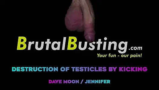 Destruction of Testicles by Hard Kicking - Dave Moon - Jennifer - Bbusting (ballbusting)