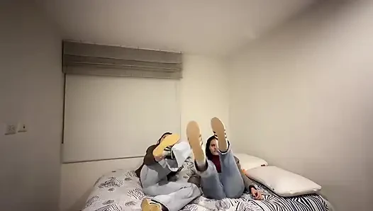 We Had Fun Playing in Bed to Jump